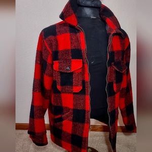 Vintage Wool Flannel DUCK UNLIMITED Mackinaw Hunting Jacket Mens XL
